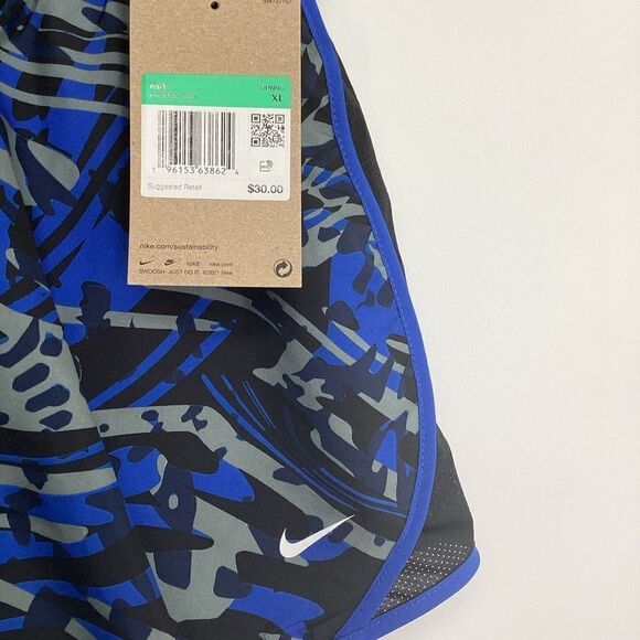 Girls Nike Running Shorts with Liner XL Blue/black/Gray/white - Picture 3 of 5